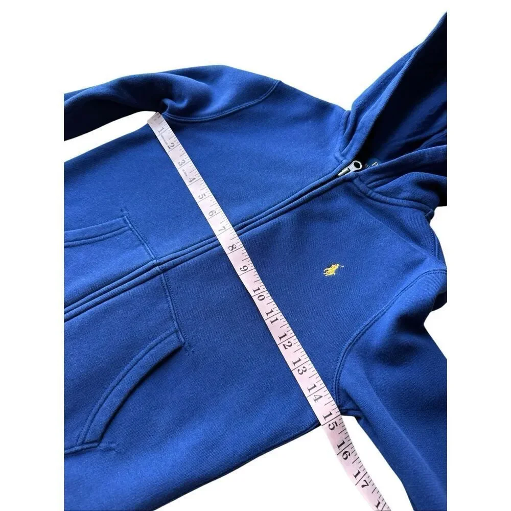 Polo Ralph Lauren Boys Size 7 Blue Fleece Full-Zip Hoodie